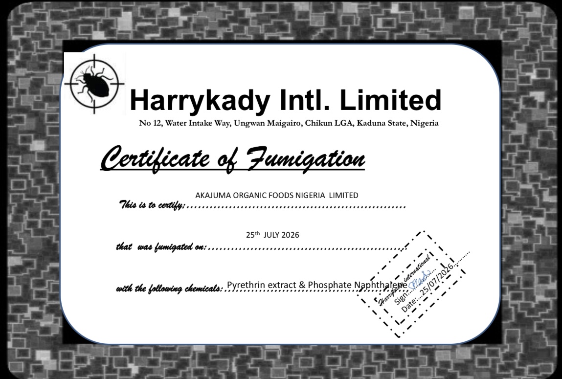 Fumigation Certificate