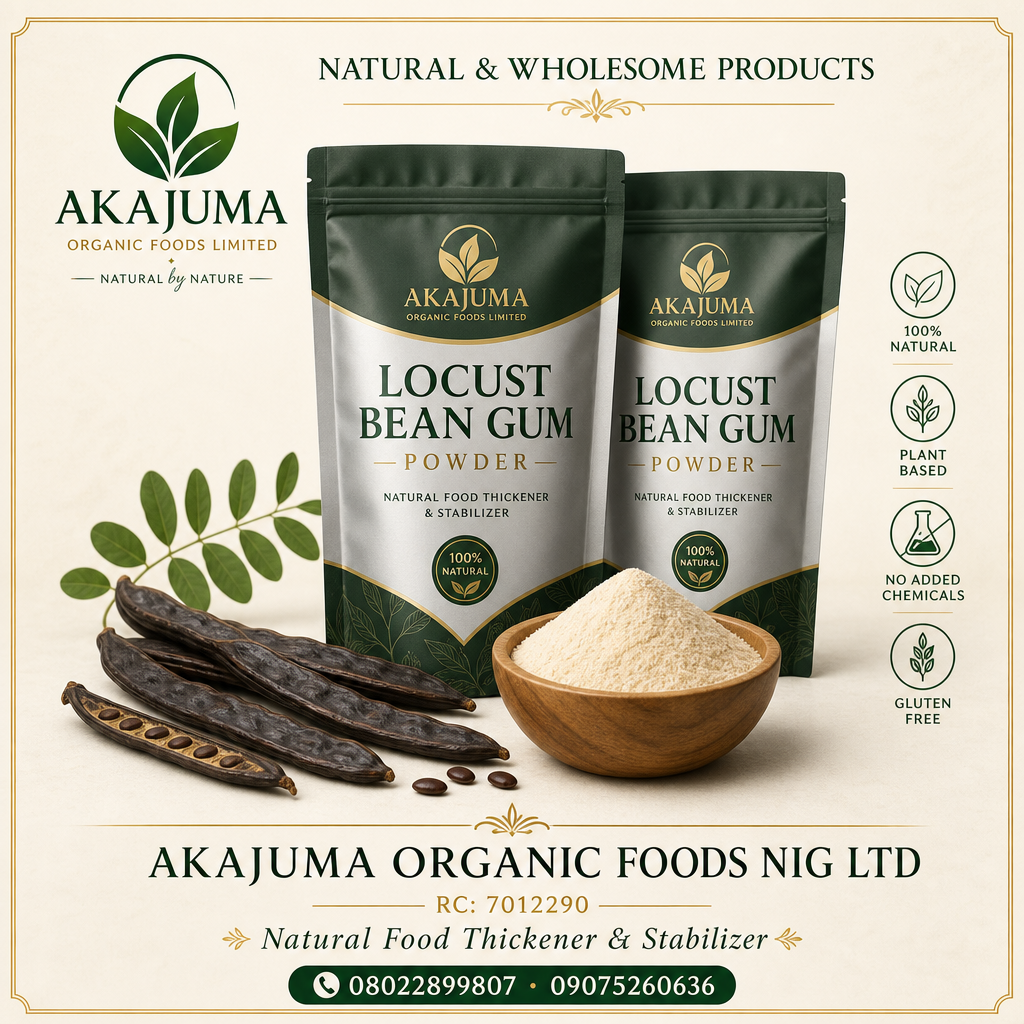 Akajuma locust bean gum powder product poster
